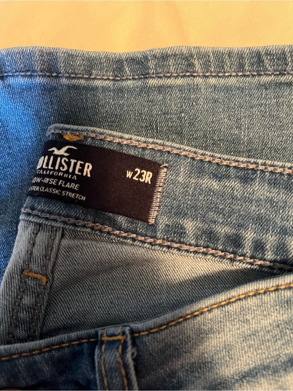 Hollister Light Blue Low-Rise Flare Jeans
